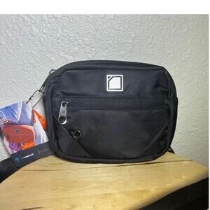 Lewis N Clark Black Nylon RFID Small Crossbody Bag NWT